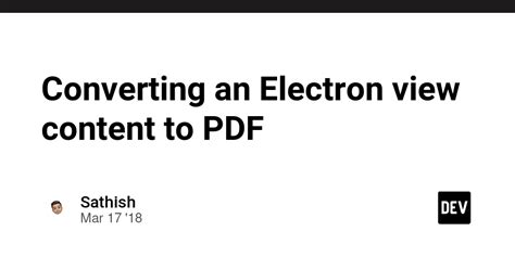 Converting an Electron view content to PDF .